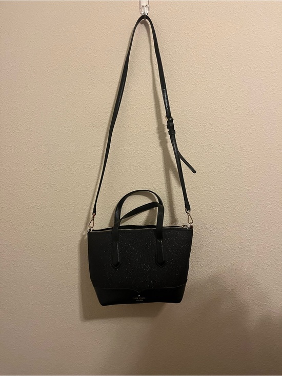 kate spade Handbags - Kate Spade Lola Glitter Satchel, Black NWOT